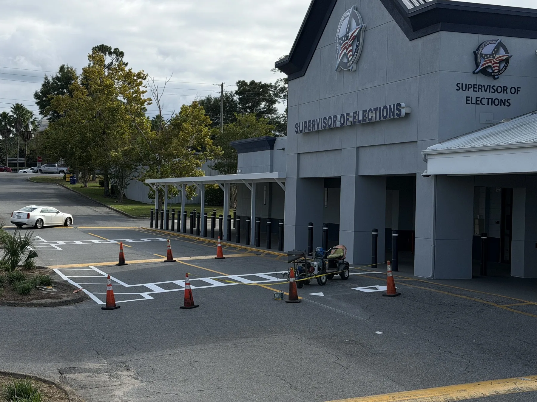 How a New Crosswalk Gets Painted at the Leon County Supervisor of Elections